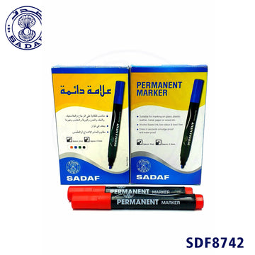 sadaf-permanent-marker-5mm-red-chisel-tip