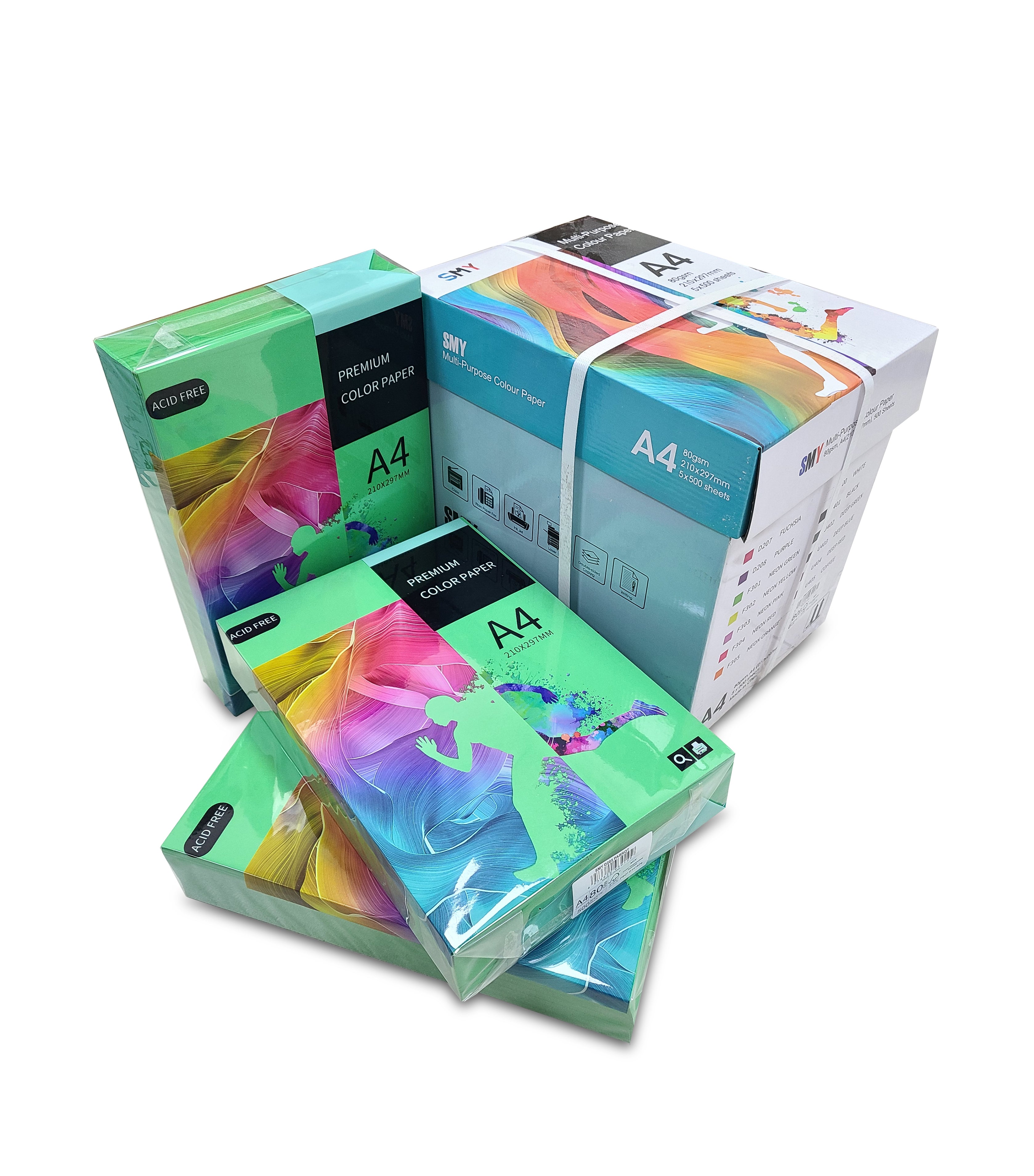 SADAF A4 Dark Green Paper 500 Sheets | Premium 80GSM Paper – shakeel