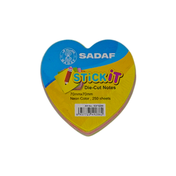 ملاحظات لاصقة على شكل قلب من صدف، 250 ورقة